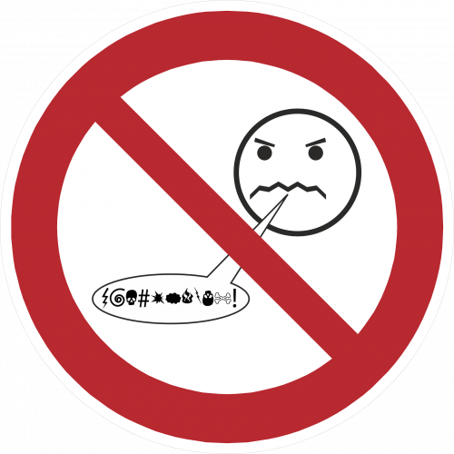 Vloeken verboden via Pixabay